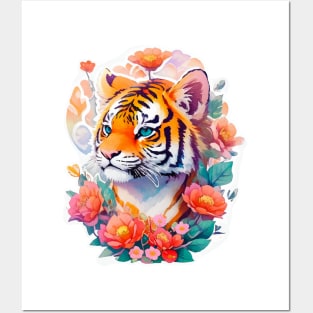 Minimal Cute Baby Tiger Posters and Art